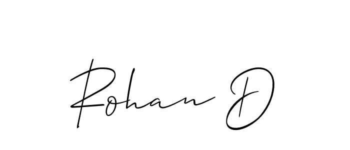 This is the best signature style for the Rohan D name. Also you like these signature font (Allison_Script). Mix name signature. Rohan D signature style 2 images and pictures png